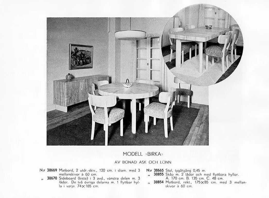 Axel Einar Hjorth, Nordiska Kompaniet, Root Wood, Rare Birka Sideboard, Sweden, 1937