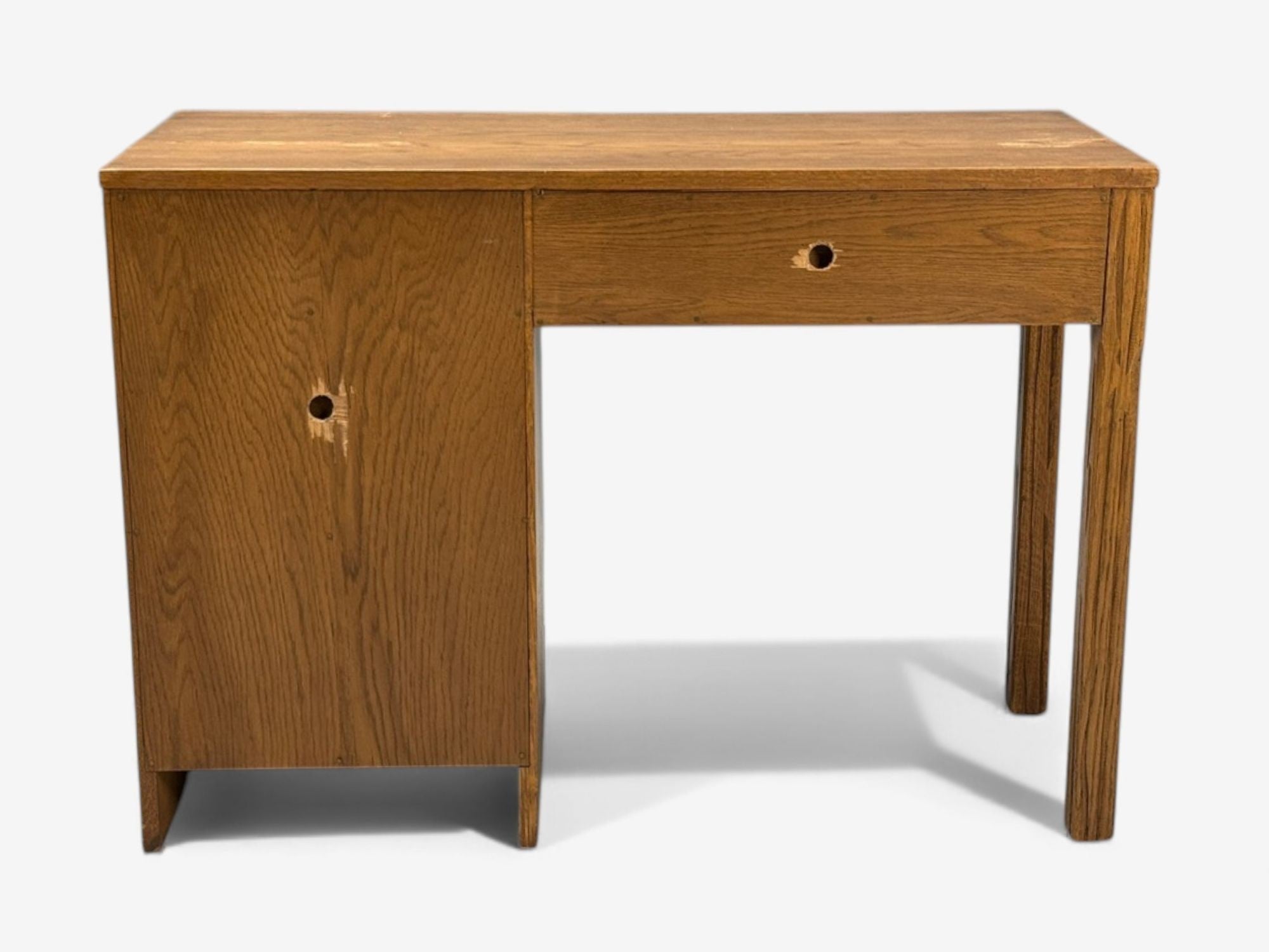 A. Brandt Ranch Oak, Oak, Writing Desk and Chair, USA, 1950s