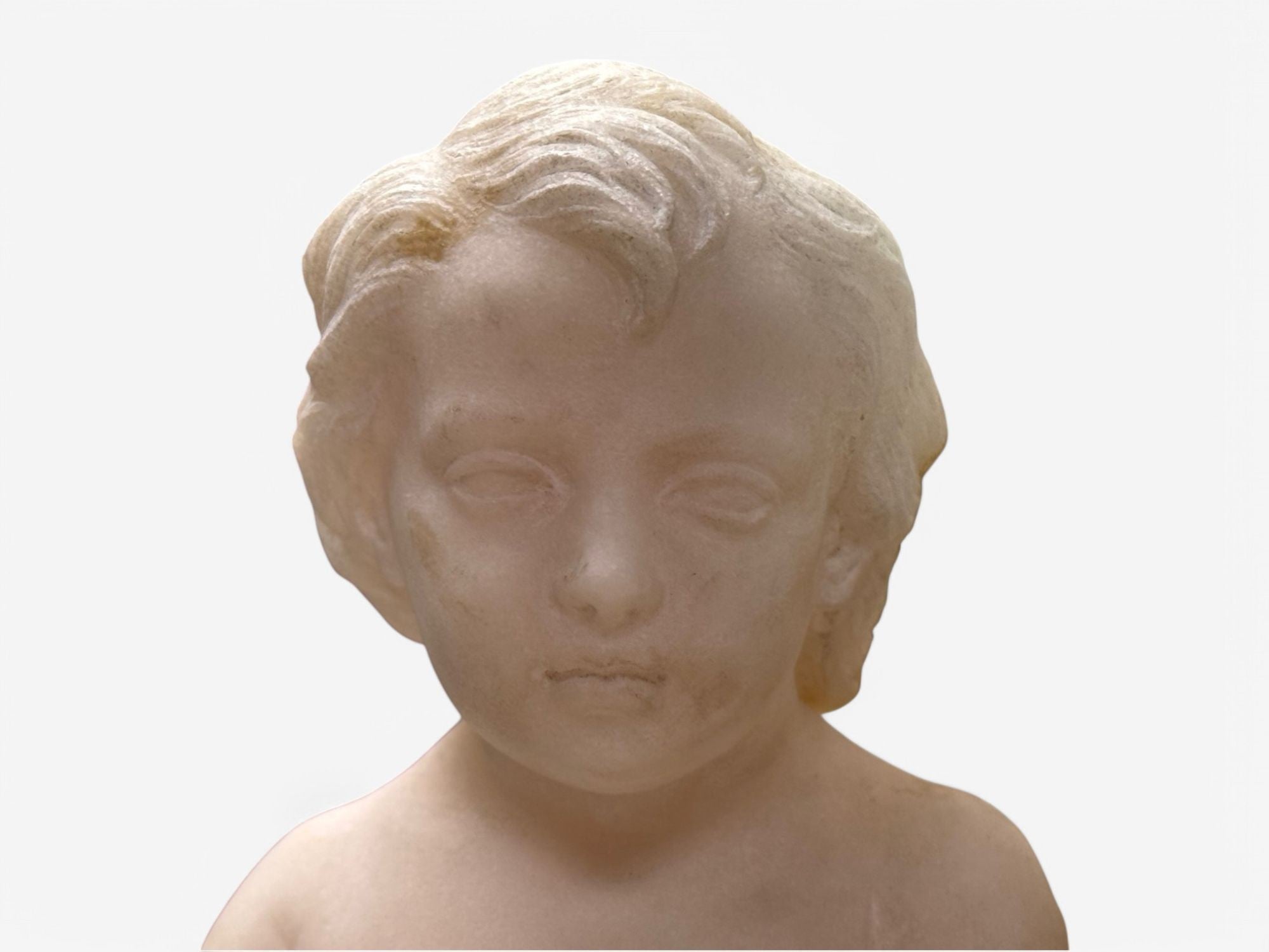 Neoclassical, Mother and Children, Marble Sculptures, Italy, 1920s