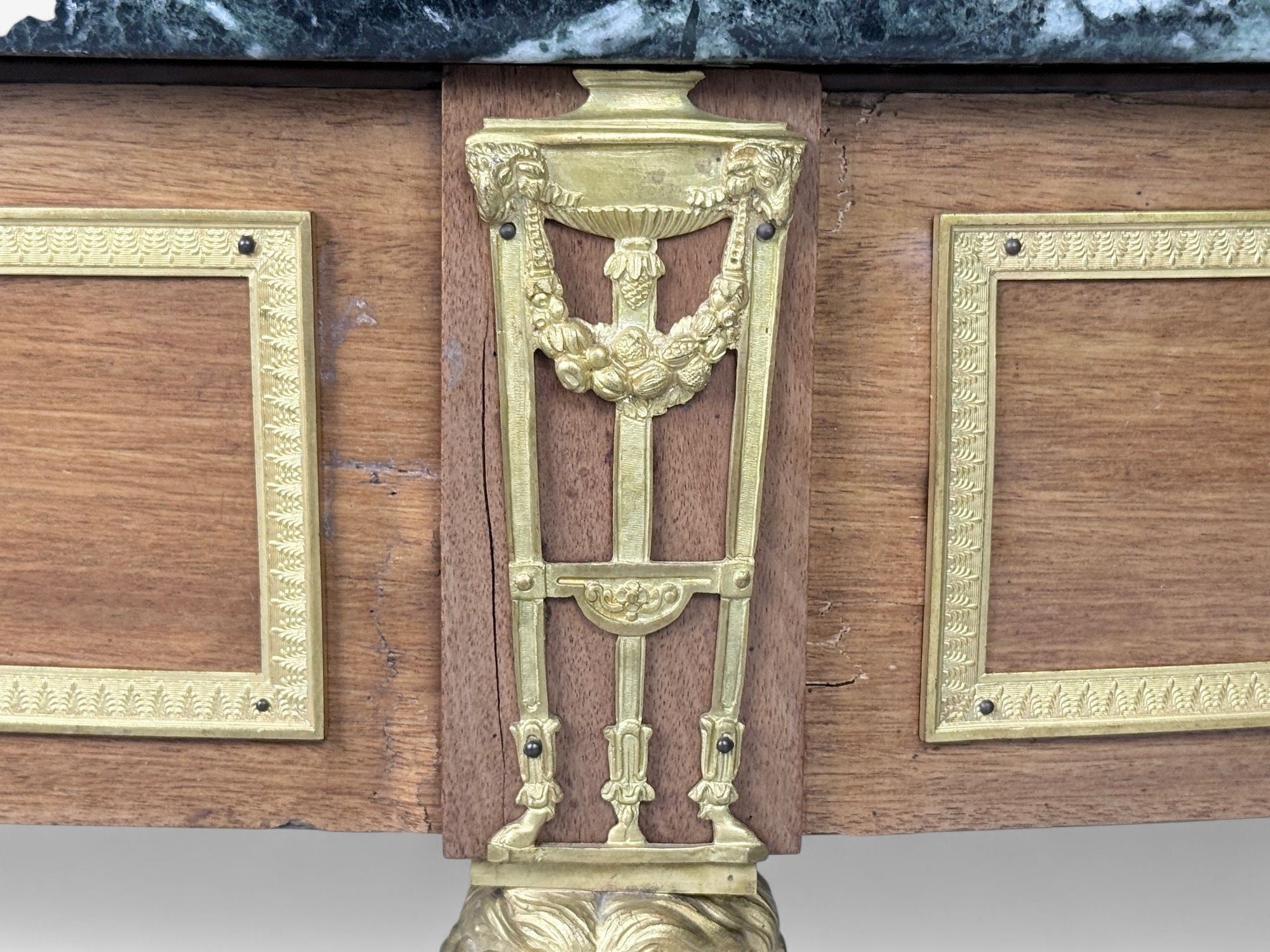 Empire Revival, Mahogany, Bronze, Monumental Mirror and Console, France, 19th c.