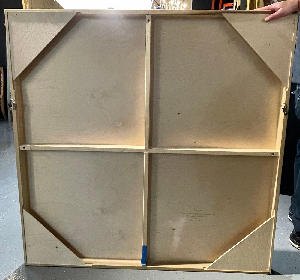 Lynn Basa Encaustic Black and White Stripe Panel "Three Ways of Looking Black"