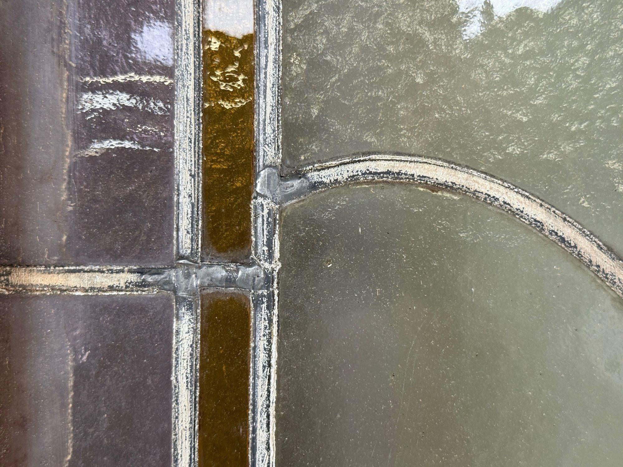 Neoclassical, Wood, Art Glass, Large Stained Glass Doors, Italy, 1930s