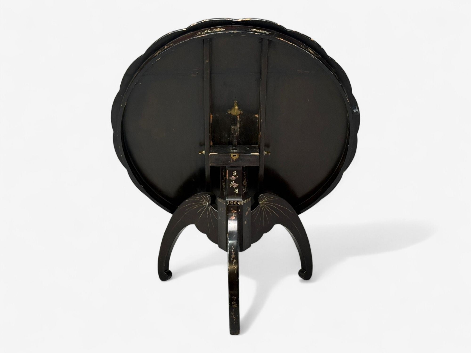 Chinese Export, Ebonized Wood, Mother-of-Pearl, Center Table, China, 1900