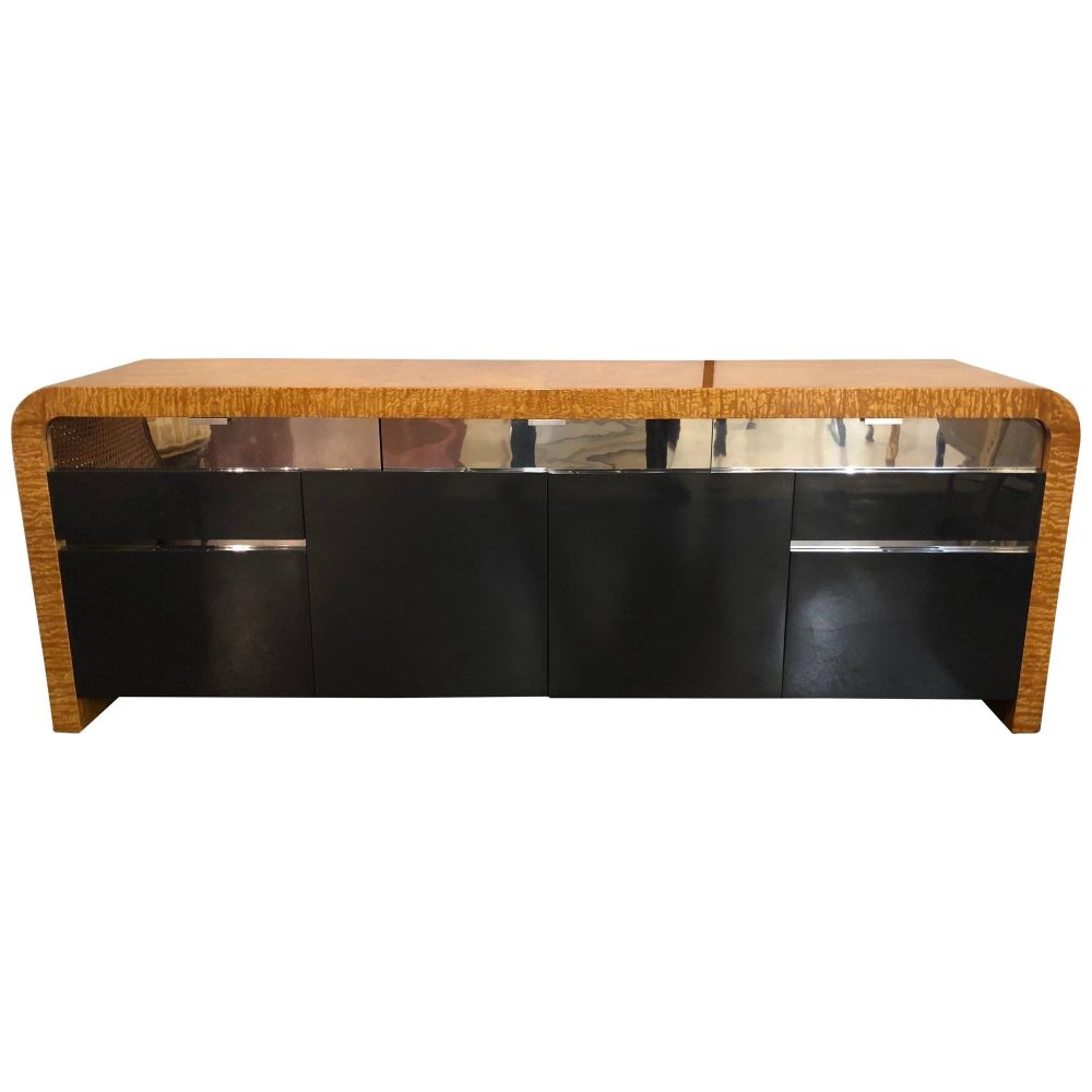 Mid-Century Modern Waterfall Sideboard / Dresser by Vladimir Kagan, Burlwood