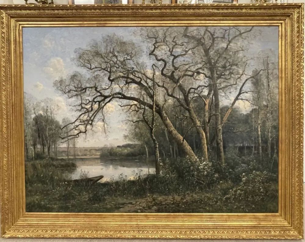 Louis Aime Japy "Springtime, Oil on Canvas, Monumental, Sotheby's Provenance
