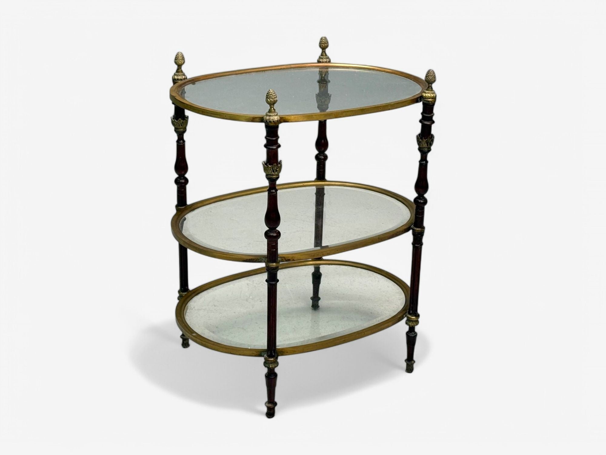 Maison Baguès Style, Hollywood Regency, Bronze, Small Étagère, France, 1940s
