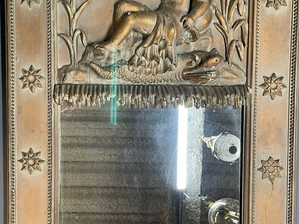 19th Century Wall, Console or Pier Cherub Mirror