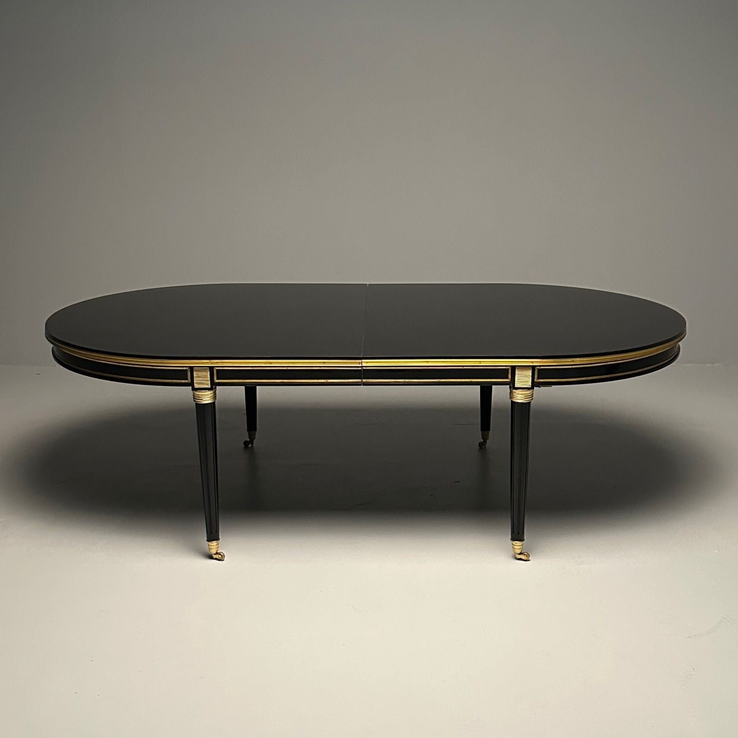Monumental Louis XVI Hollywood Regency Dining Table, 15 Feet, Bronze Mounted