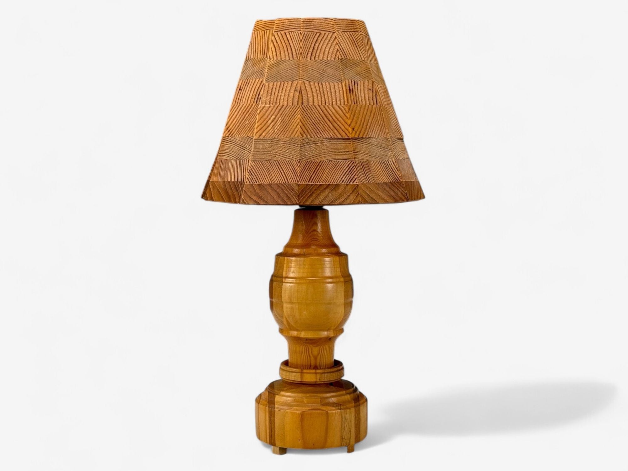 Swedish Modern, Pine, Table Lamp, Sweden, 1960s