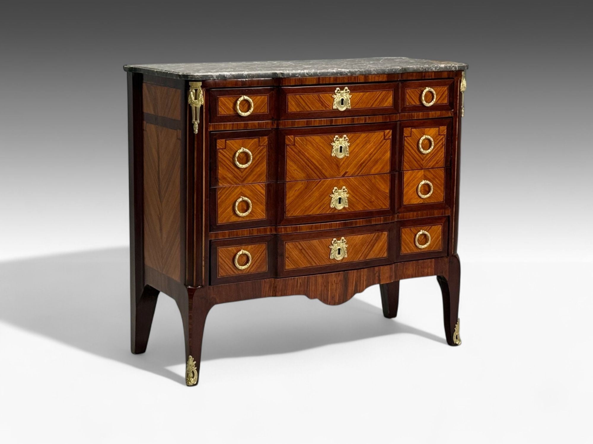 Louis XVI Style, Mahogany, Marble, Bronze, Commode, France, 19th C.