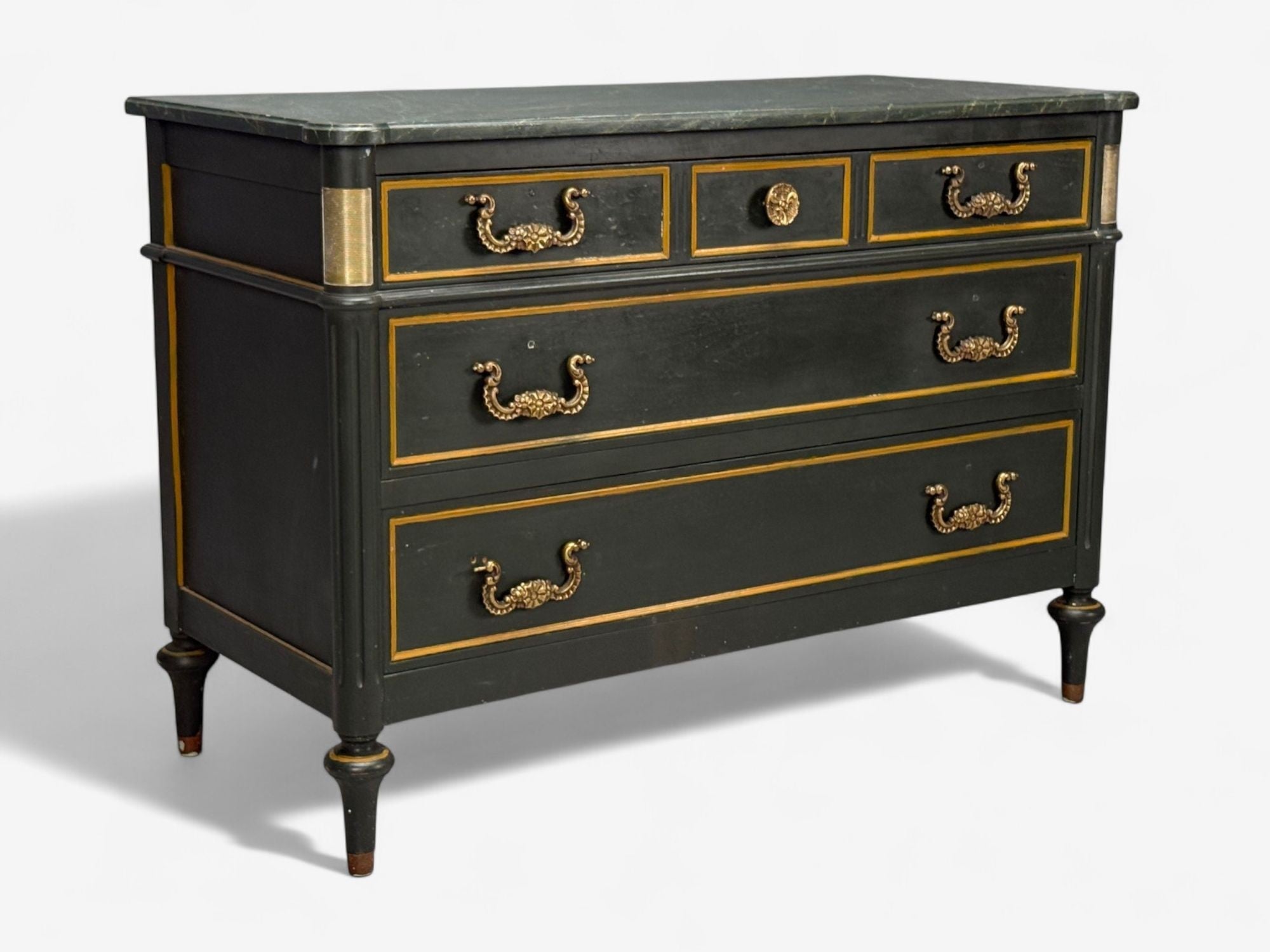 Jacques Bodart, Louis XVI Style, Green Painted Commode, USA, 1960s