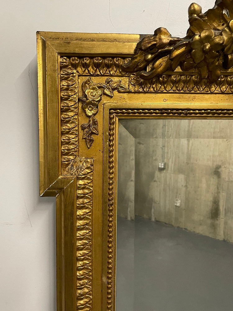 19th Century French Giltwood Wall, Console, Pier Mirror, Full Length, Floor