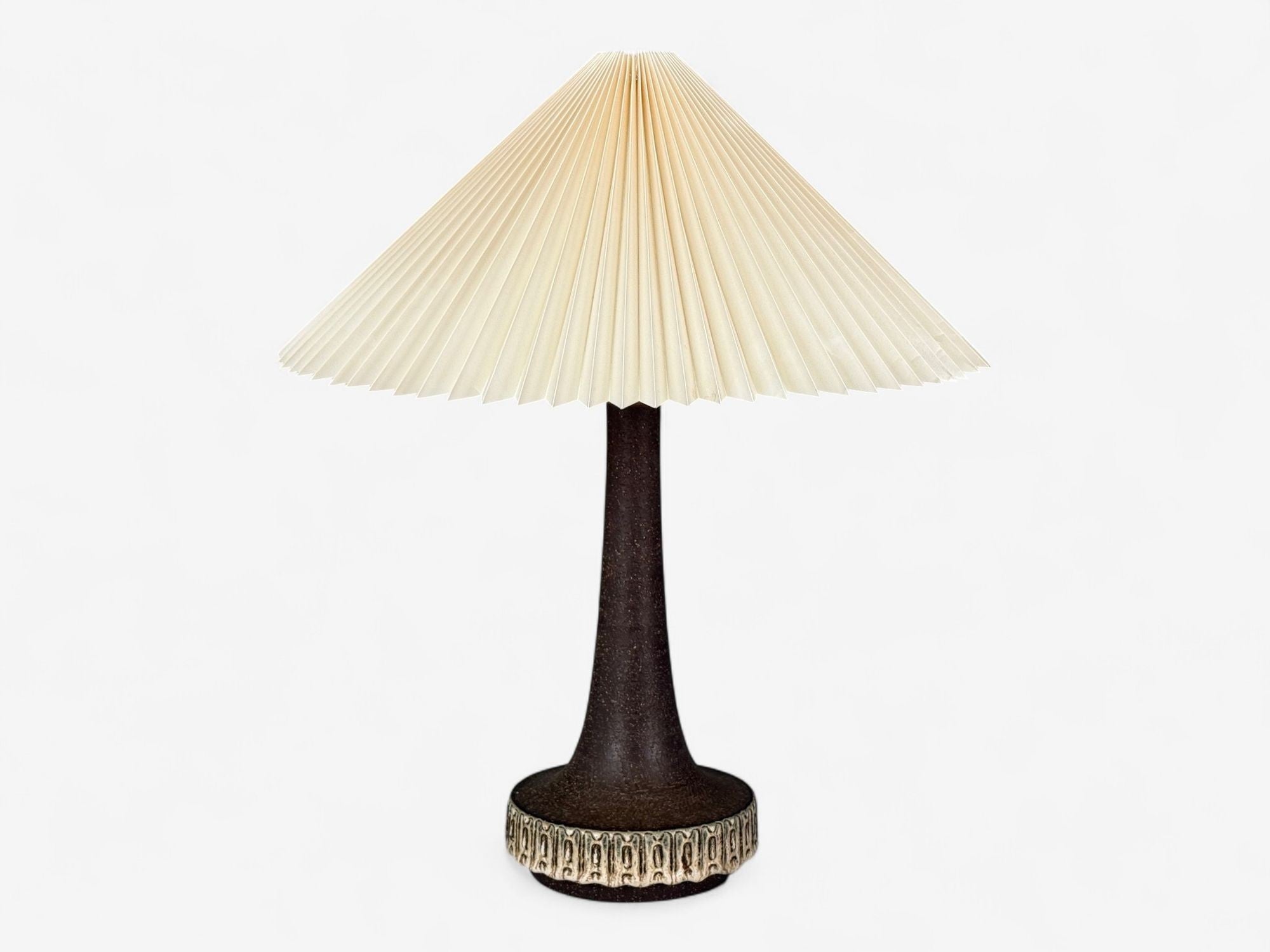 Michael Andersen & Søn, Brown Stoneware, Large Table Lamp, Denmark, 1960s
