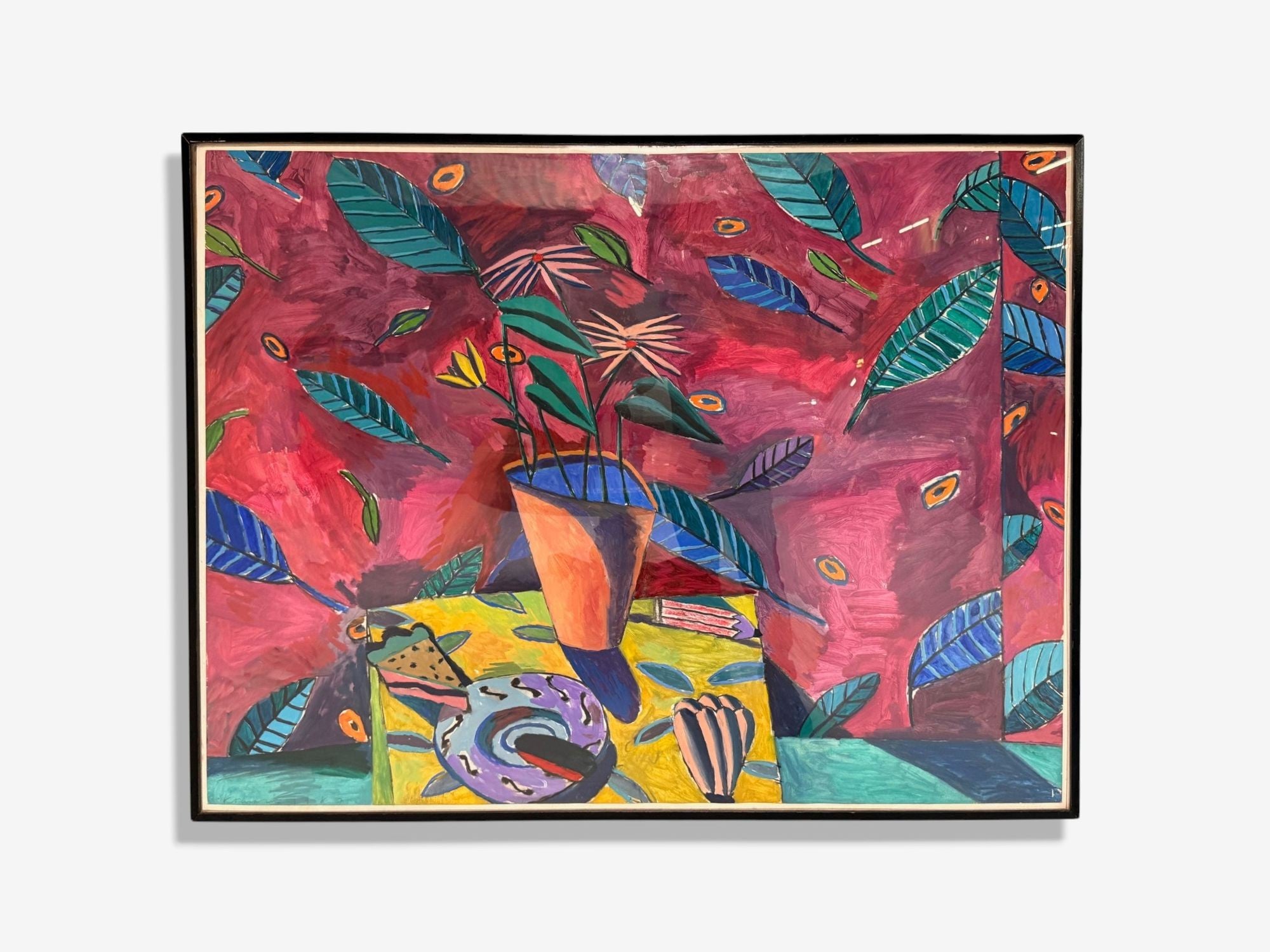 Gary Komarin, Contemporary, Oil on Paper, Large Abstract Painting, USA, 1987