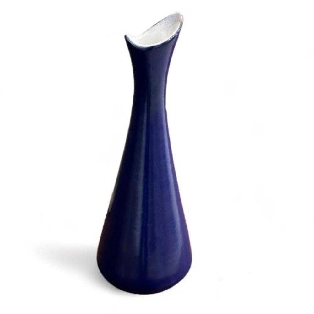 Mari Simmulson, Upsala Ekeby, Swedish Mid-Century Modern Vase, Blue Ceramic, 1954