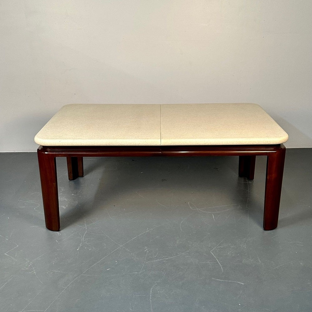 Paul Frankl Mid-Century Modern Cork Top Mahogany Dining Table, Johnson Furniture