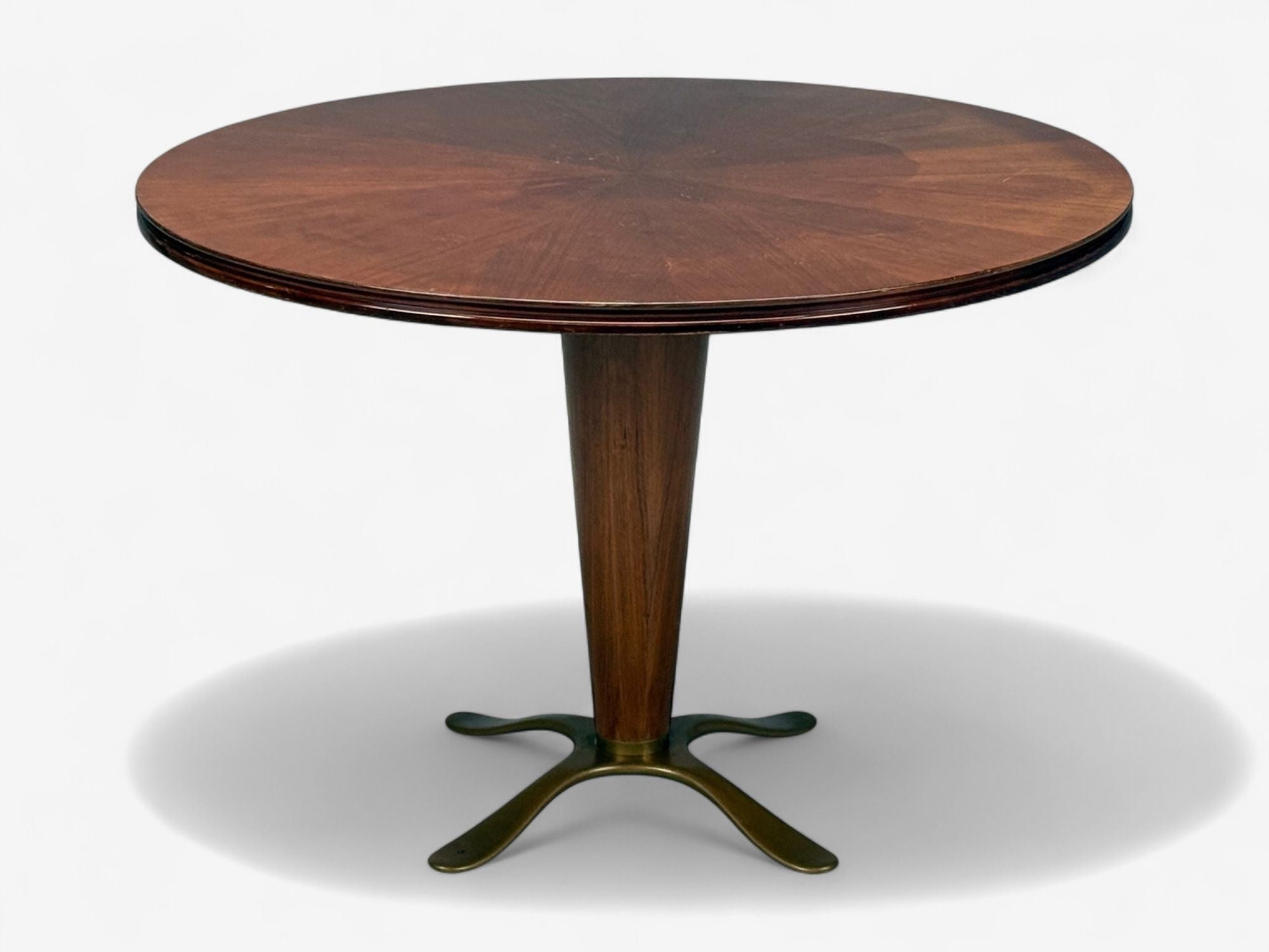 Paolo Buffa, Mahogany, Bronze, Center Table, Italy, 1940s