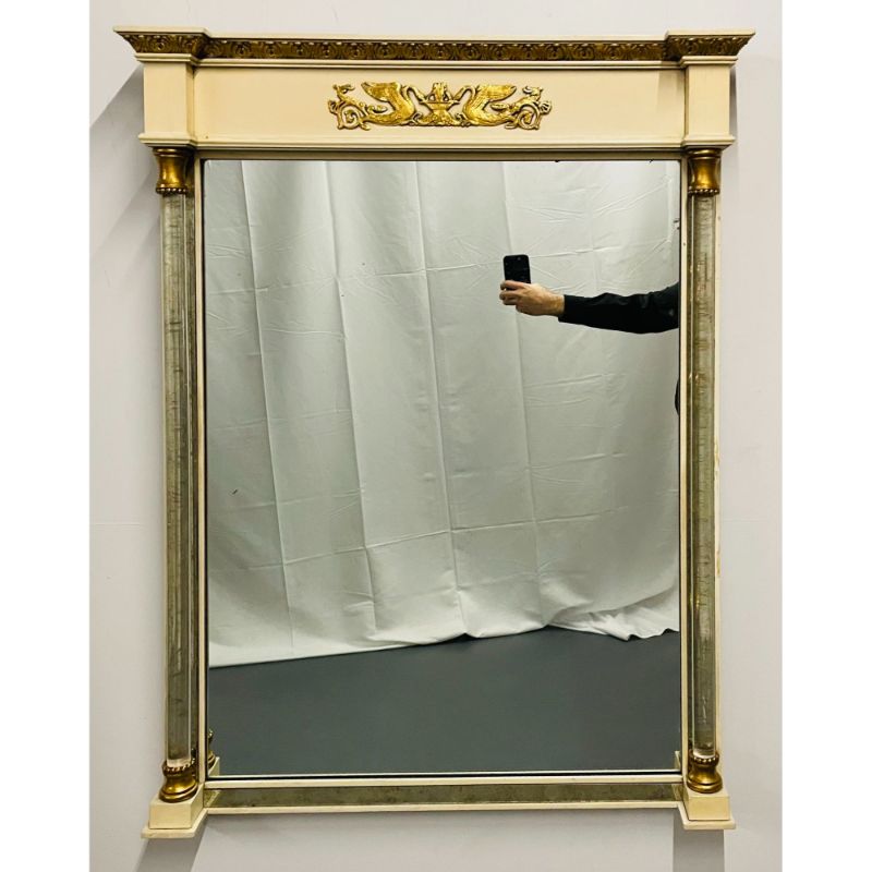 Hollywood Regency Style Grosfeld House Wall / Console / Pier Mirror, Bronze
