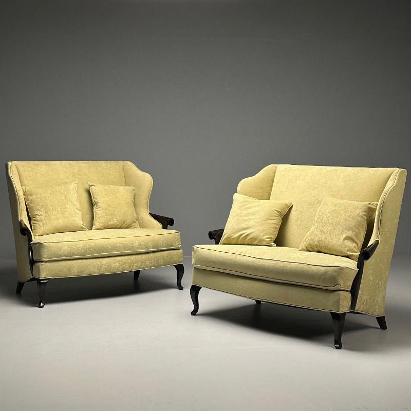 Christopher Guy, Contemporary, Sofas, Celadon Velvet, Mahogany, USA, 2010s
