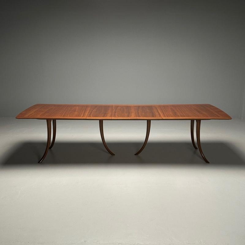 T.H. Robsjohn-Gibbings, Mid-Century Modern, Saber Leg Dining Table, Walnut, 1956