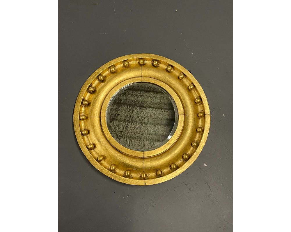 Federal Style Circular Mirror, Giltwood Wall / Pier / Vanity