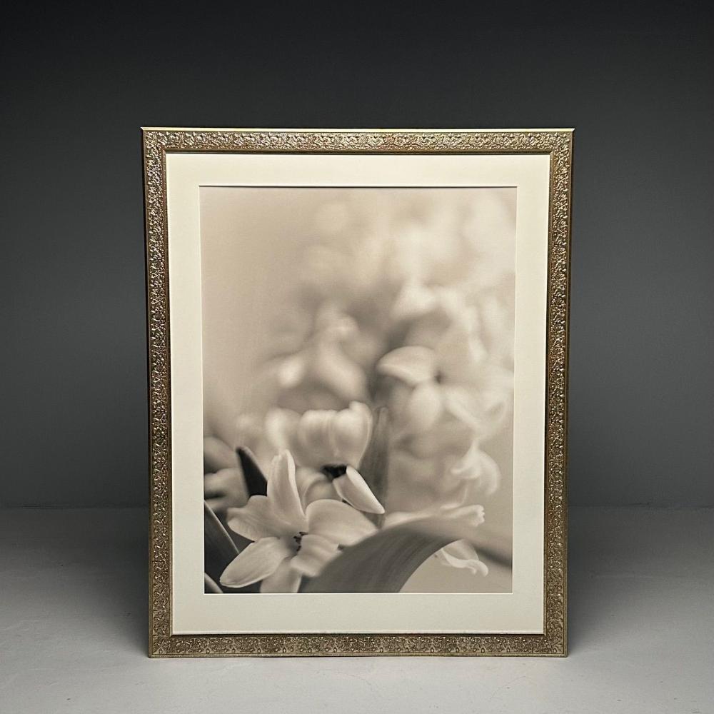 Modern, Large Black and White Photographs, Floral Still Life, Framed, 1990s