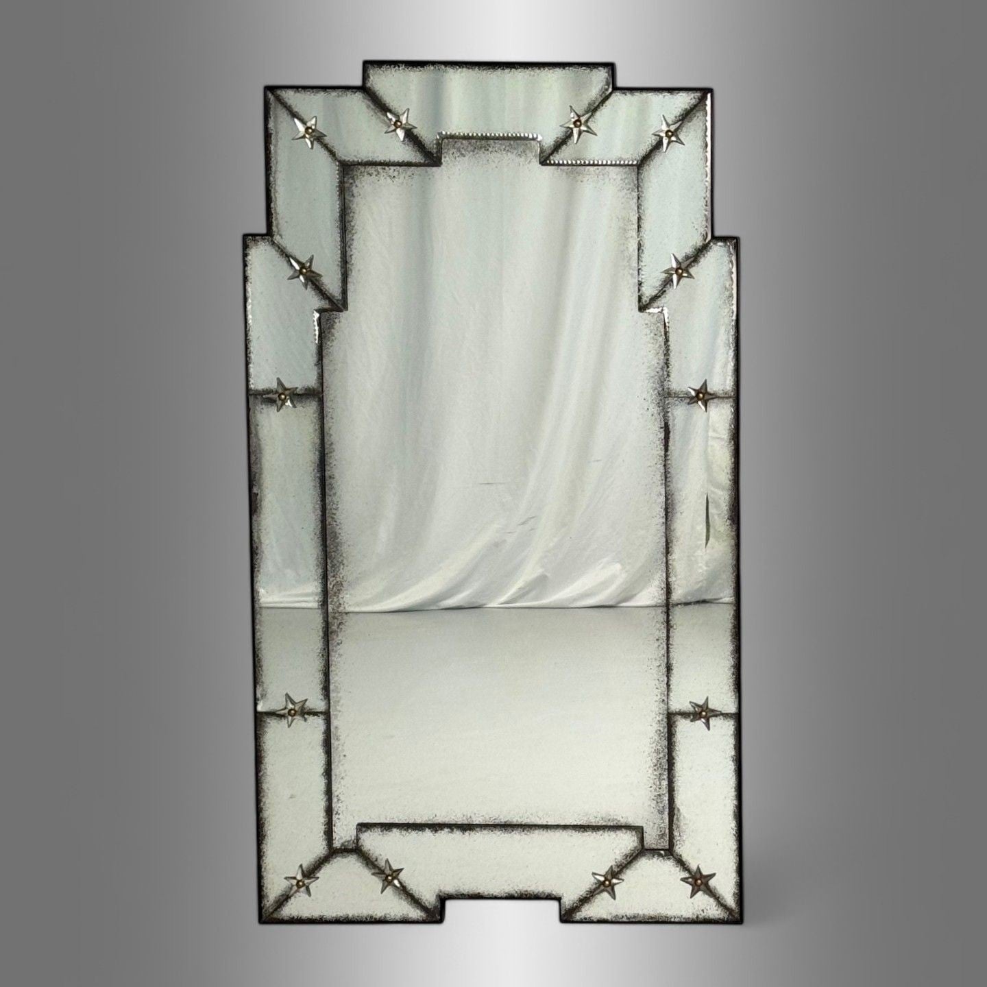 Art Deco Style, Antique and Beveled Glass, Venetian Wall Mirrors, 21st C.
