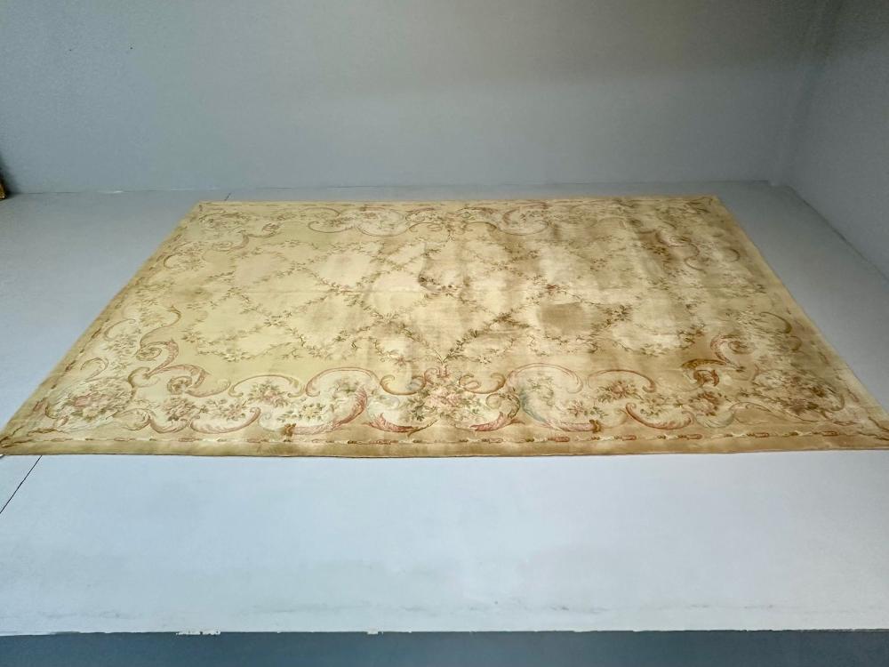 Palace Sized Indian Carpet having a French Design, 2000s, 12 by 18 Feet