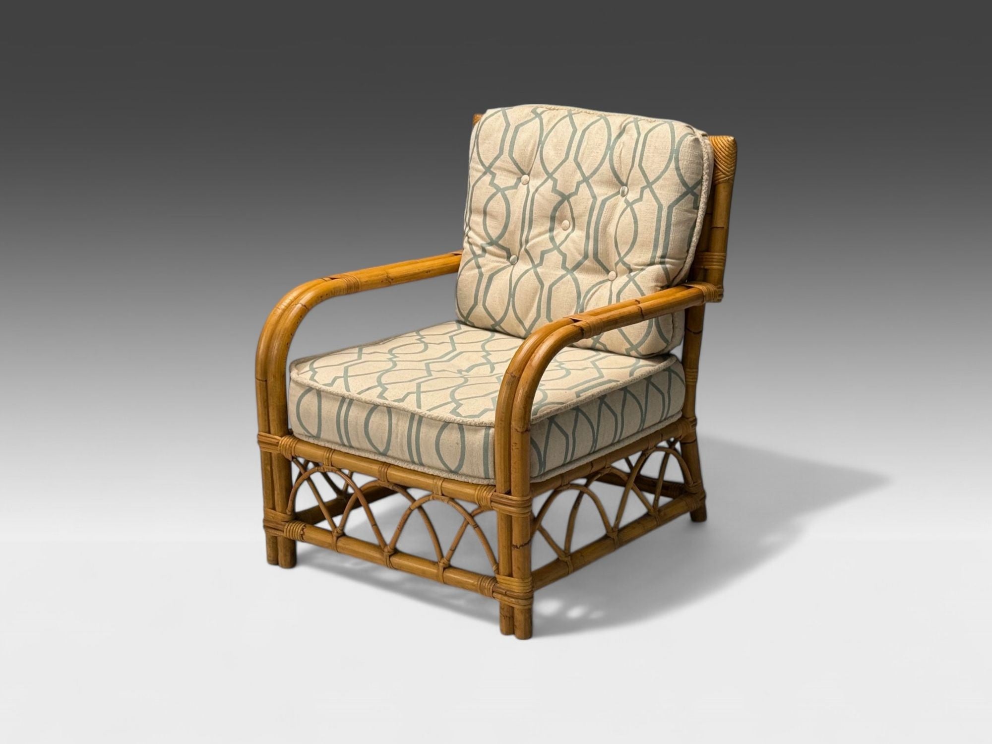 Bielecky Brothers, Modern, Single Lounge Chair, Cane, Bamboo, USA, 21st C.