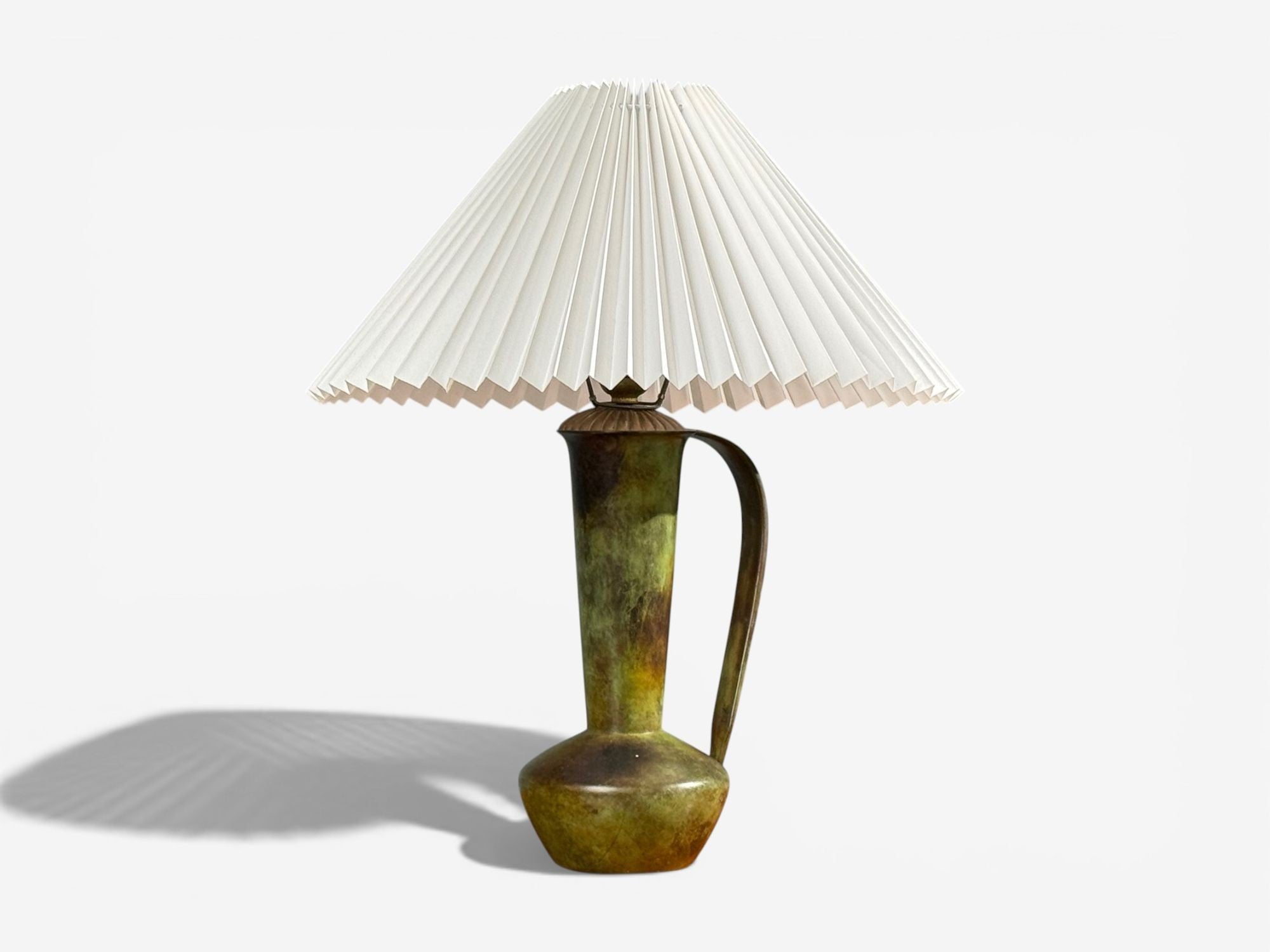 GAB, Table Lamp, Patianted Bronze, Sweden, 1940s