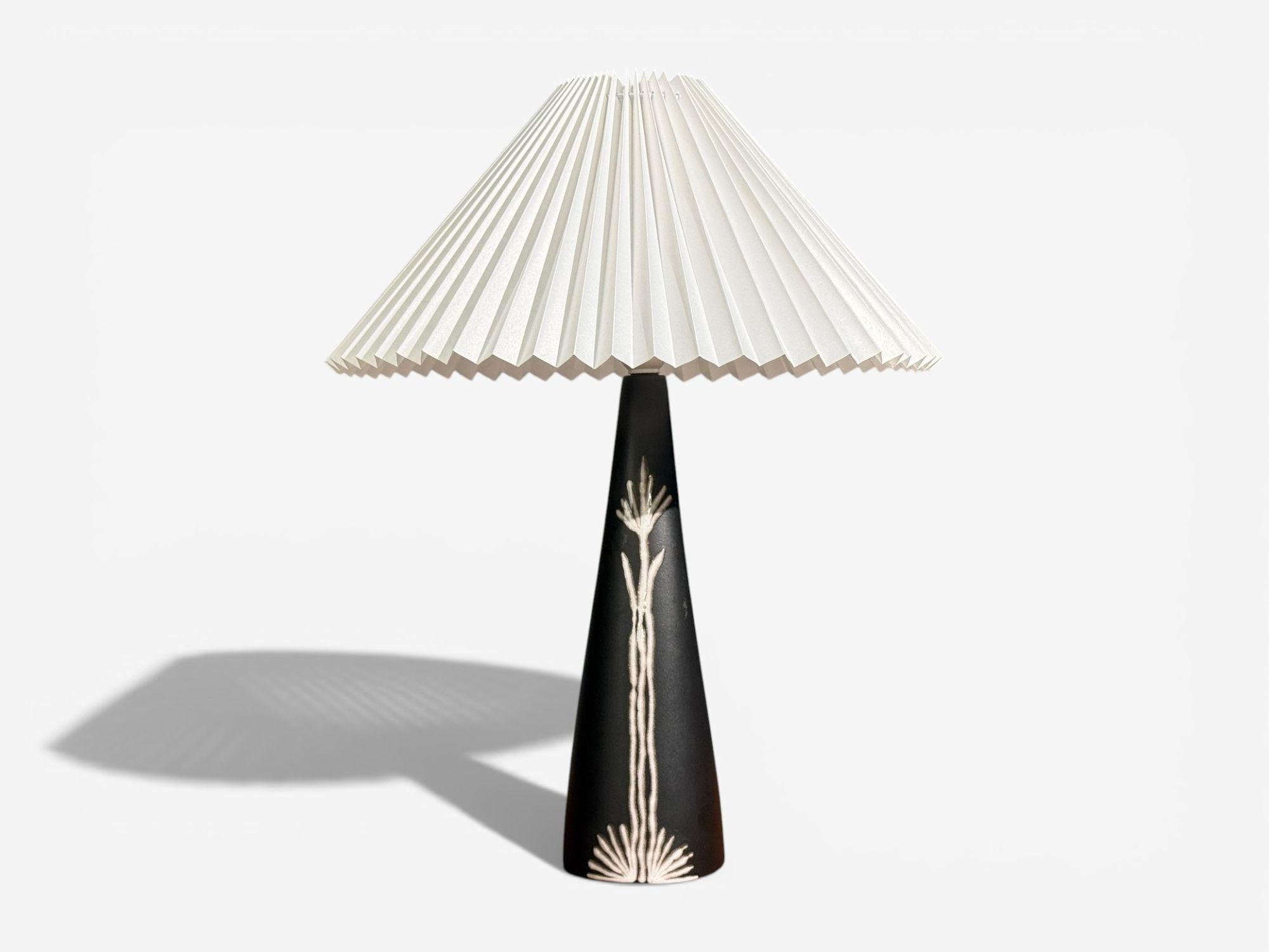 Søholm Stentoj, Table Lamp, Black Stoneware, Denmark, 1950s