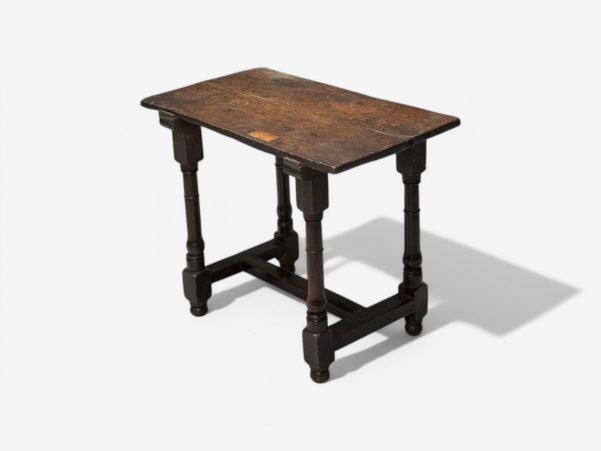 Baroque, Continental, Oak, Rustic Side Table, 17th C.