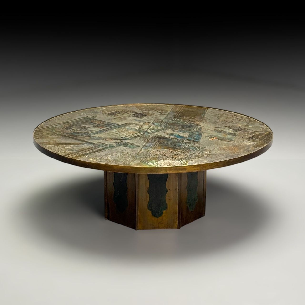 Philip and Kelvin Laverne, Mid-Century Modern, Chan Coffee Table, Bronze, 1960s