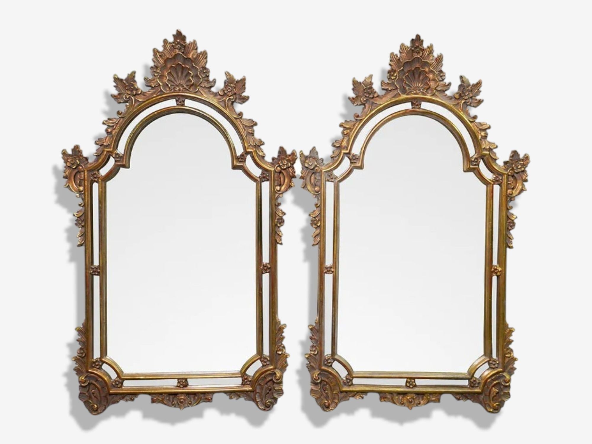 Continental, Giltwood, Arched Wall Mirrors, USA, 20th c.