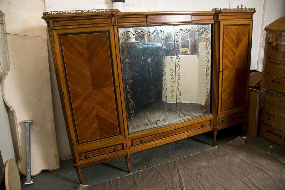 French Directoire Style Wardrobe Cabinet or Armoire by Jansen