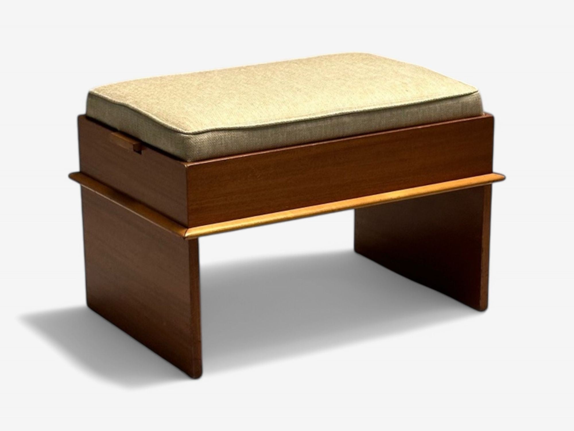 Paul Frankl, John Stuart, Mahogany, Maple, Rare Station Wagon Ottoman, 1950s