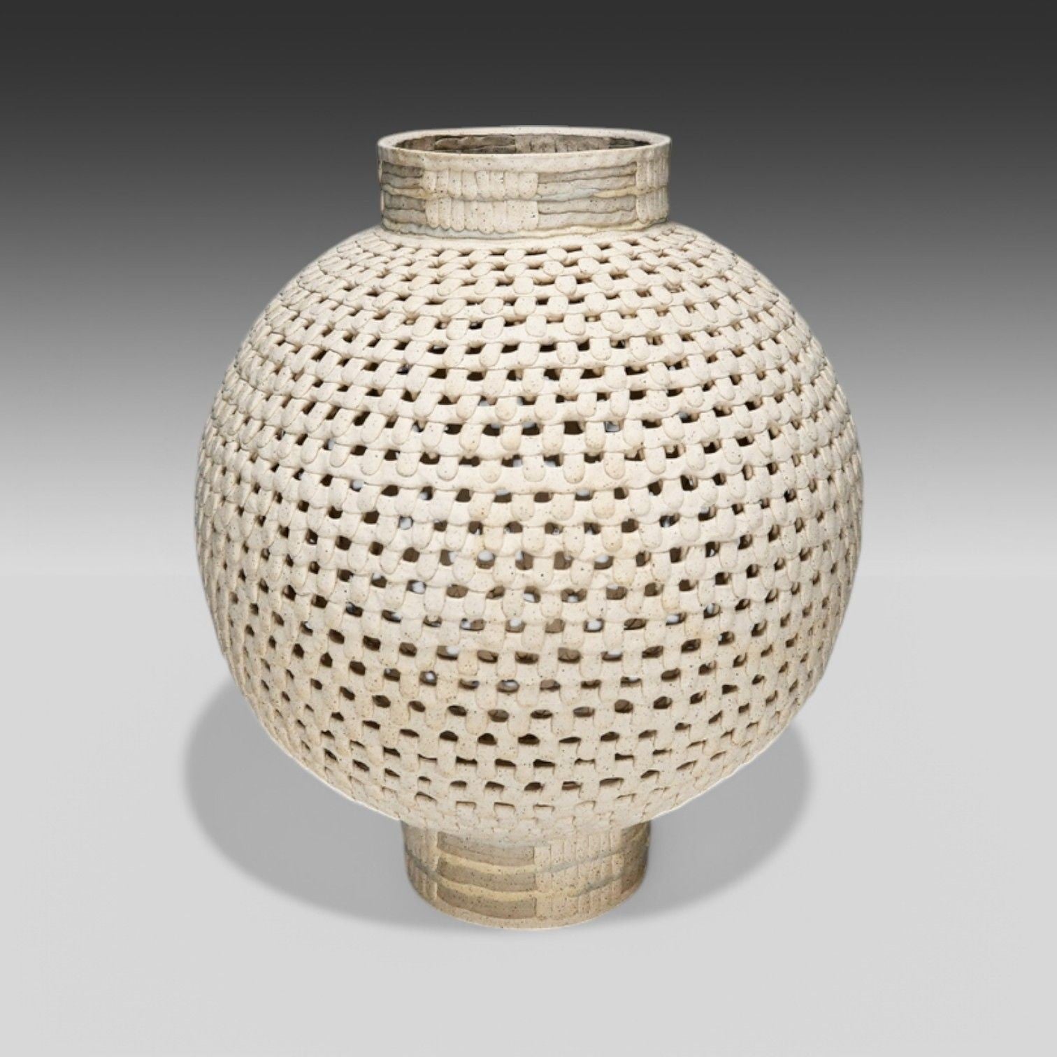 Yoonjee Kwak, Contemporary, Modern Ceramic Vase, Moon Jar, South Korean, 21st C.
