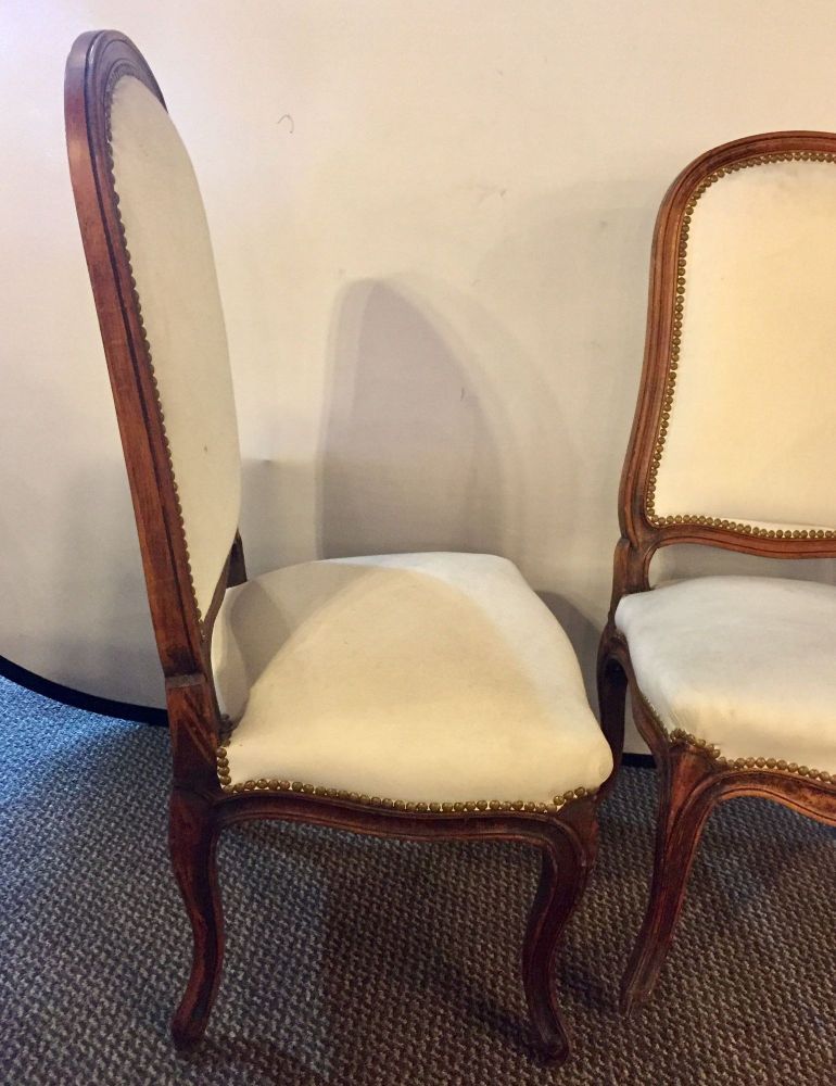 Pair of Louis XV Style Maison Jansen Attributed Boudoir/Slipper or Side Chairs