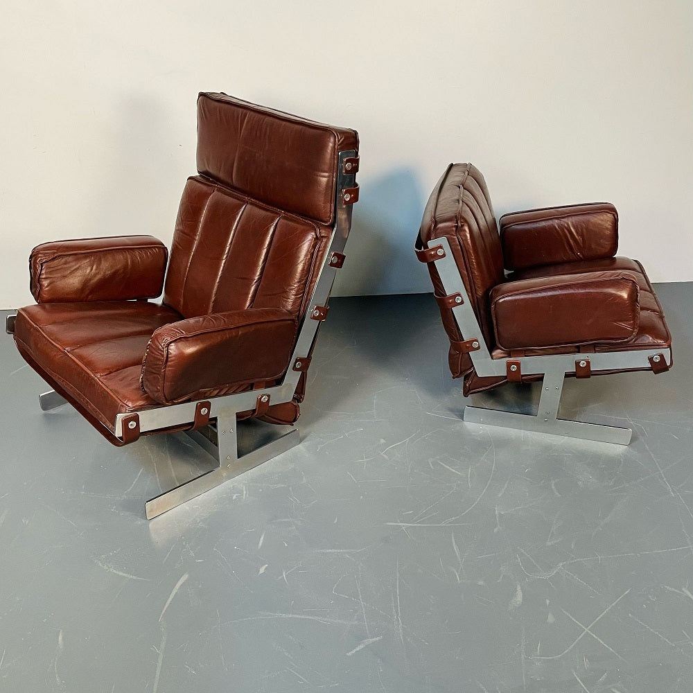 Pair of Swedish Mid-Century Modern Lounge / Club Chairs by Arne Norell, 1960s