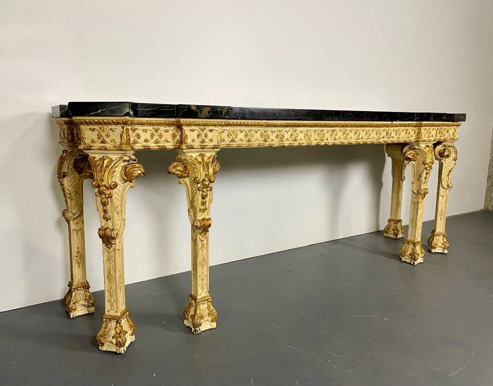 Monumental Marble Top Louis XV Style Console, Sideboard, Maison Jansen, 19 Cent