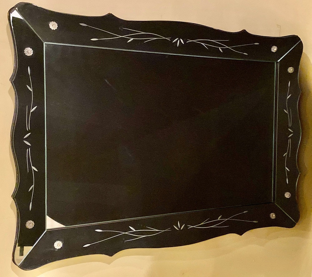 Art Deco Styled over the Mantle or Wall Mirror, Shadowbox Frame