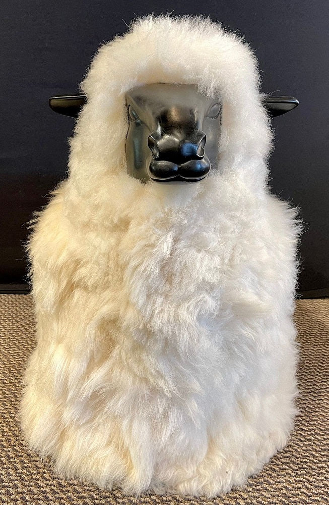 Modern François-Xavier Lalanne Style Large Wool / Resin Sheep