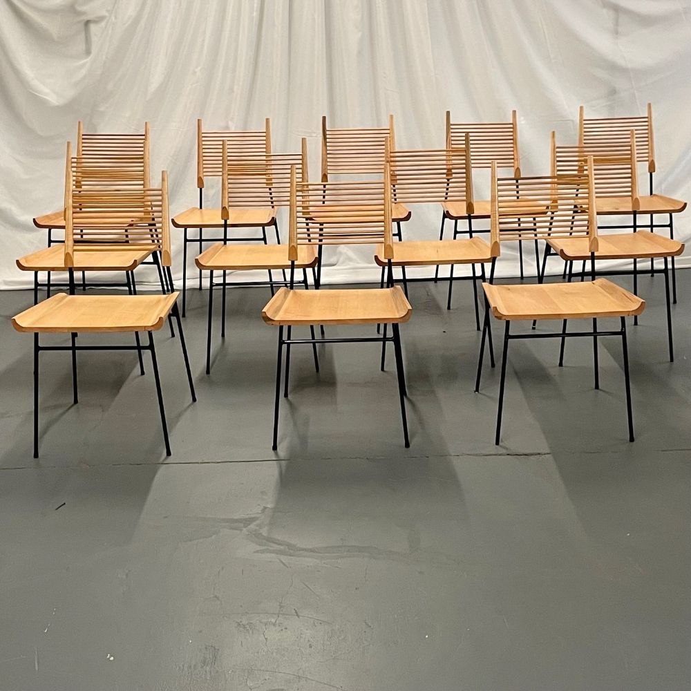 Set of 12 Mid-Century Modern Paul McCobb Side / Dining Chairs, 'Shovel' Chairs