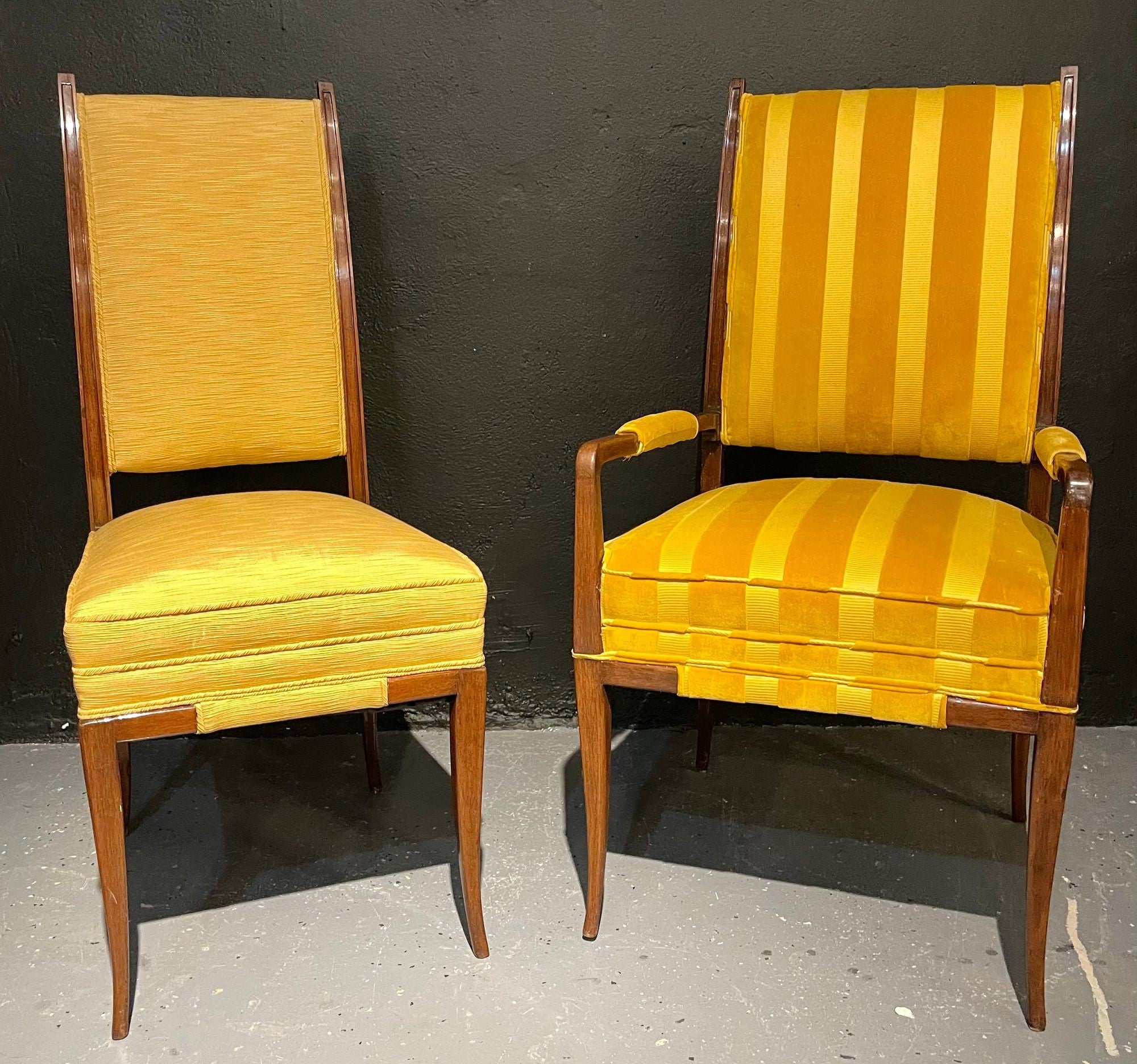 Mid-Century Modern Six Tommi Parzinger Dining Chairs, Originals