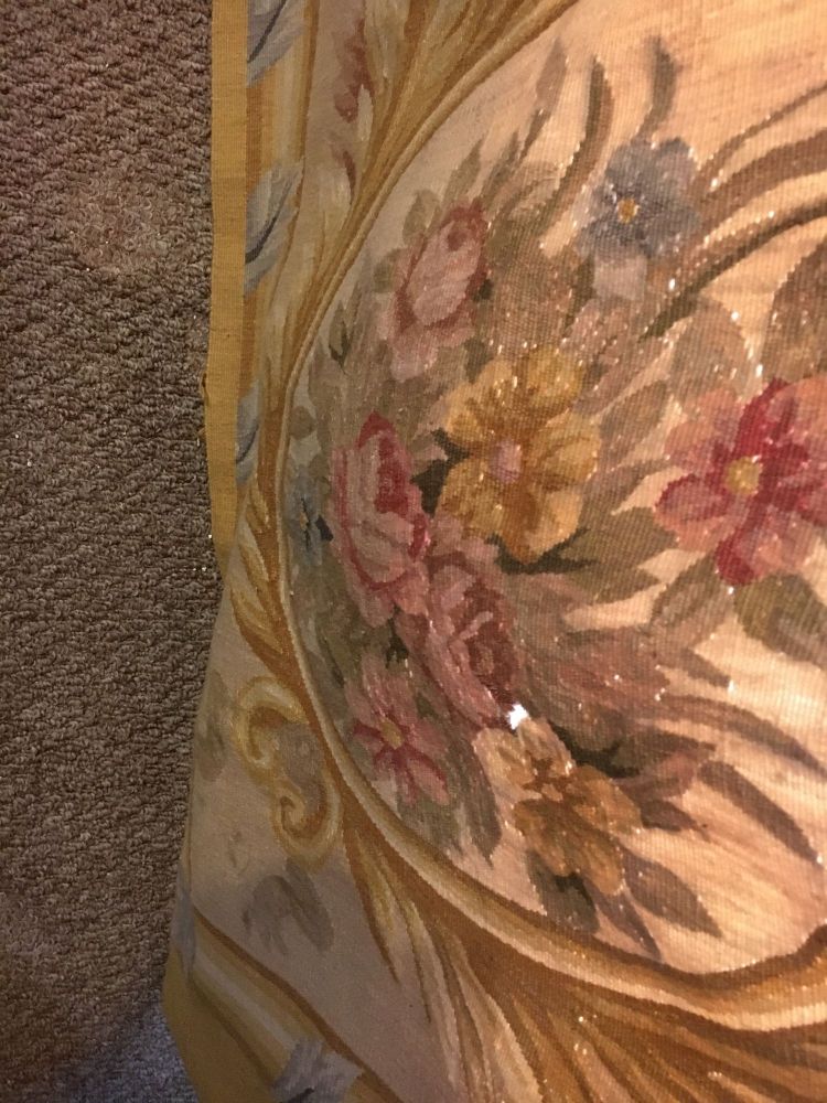 Fine and Very Decorative Aubusson Carpet or Throw