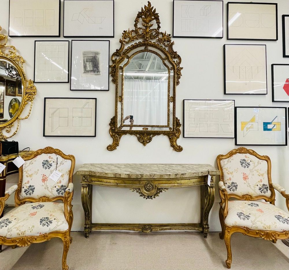 An Italian Gilt Wood Wall, Console or Pier Mirror