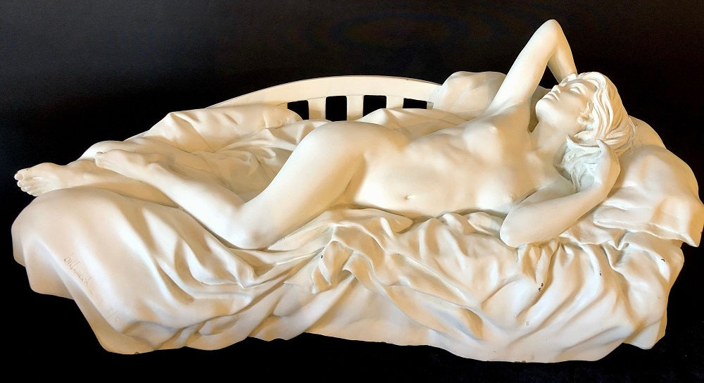 Bill Mack Tranquility Sculpture Bronze with White Patina