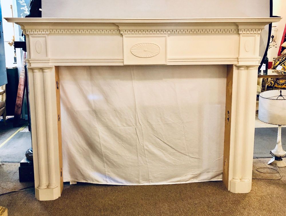 Monumental Hand Carved Neoclassical Fire Place Surrounds