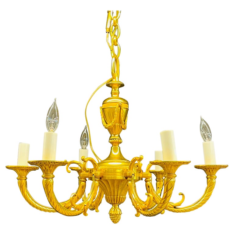 Louis XVI Dore Bronze Chandelier