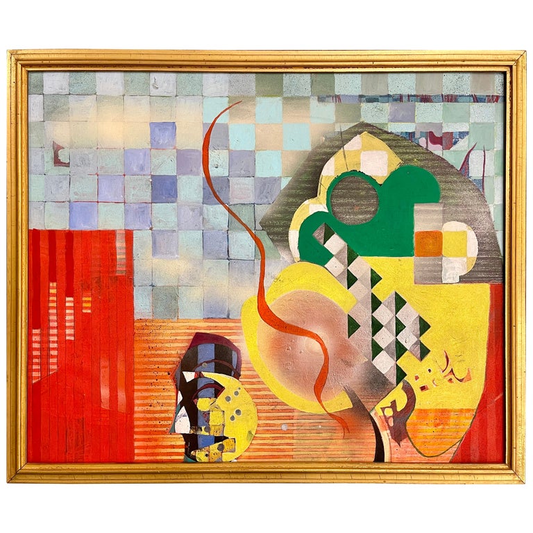 Sallie Whistler Marcucci Abstract Painting Titled "Subconscious"